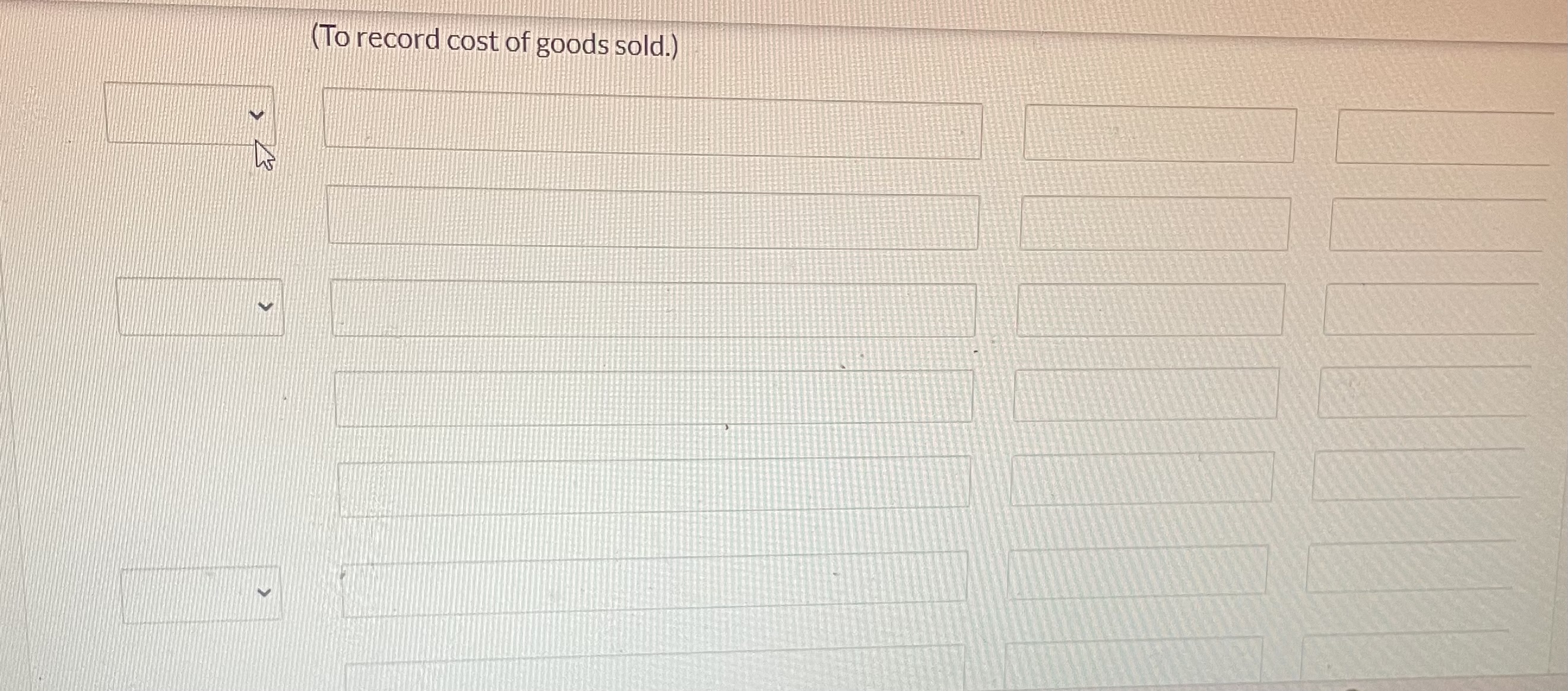 (To record cost of goods sold.) (To record cost of goods sold.)