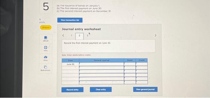 par value of $101000 and semiannual interest payments. Use the above straight-line