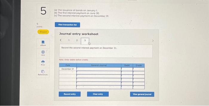bond amortization fable and prepare joumal centries for the following. (a) The