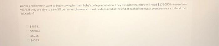 Please, I need answer for this question. Thank youuu. Donna and Kenneth