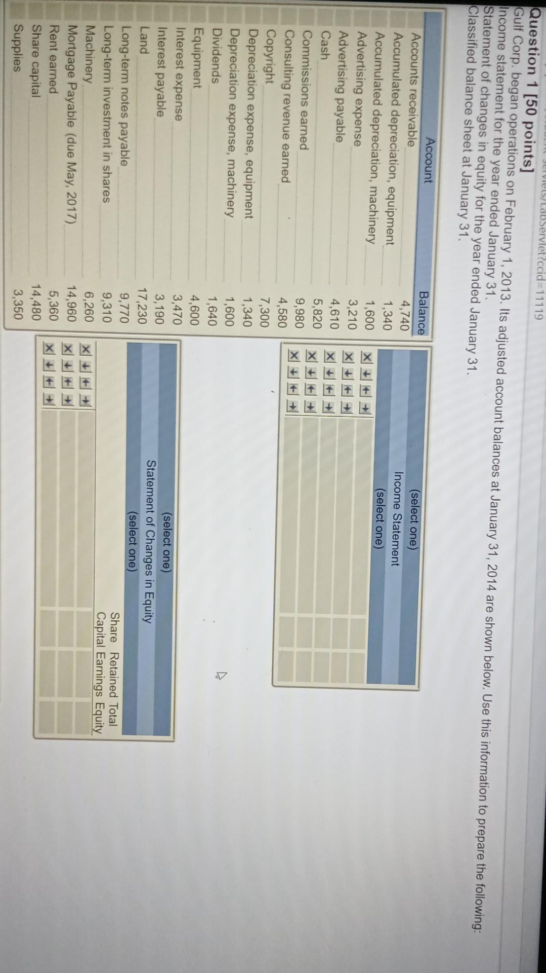  please write it properly serveis/LaServlet?ccid=11119 Question 1 [50 points] Gulf Corp.