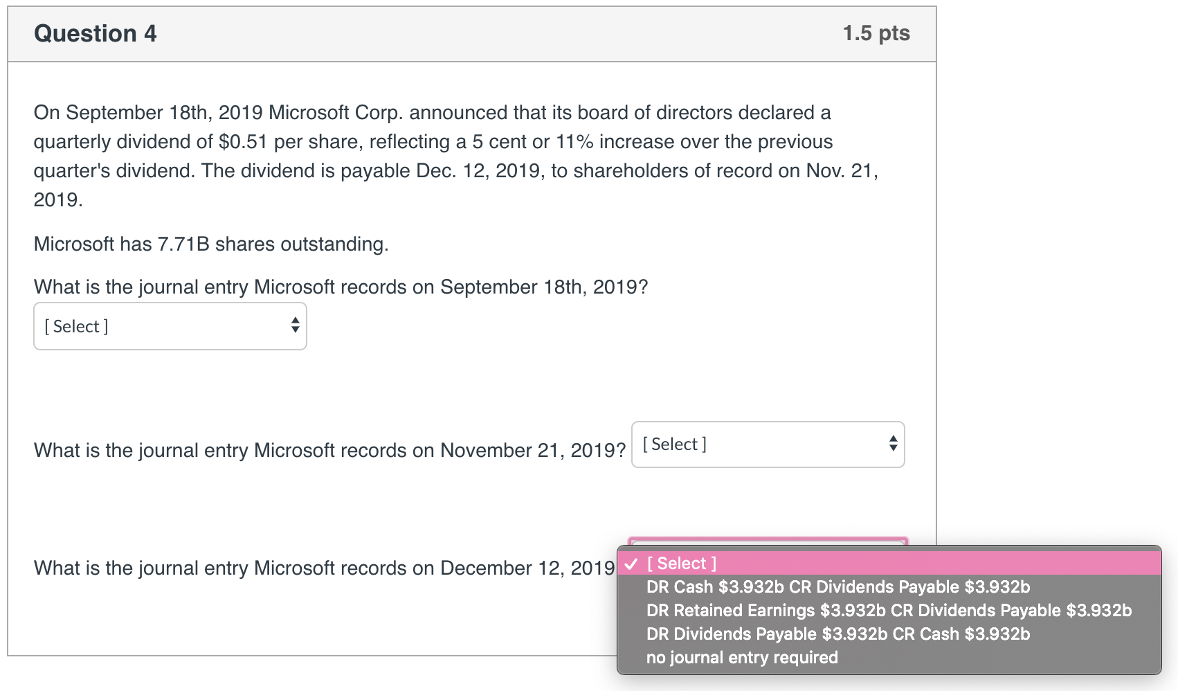 of $0.51 per share, reflecting a 5 cent or 11% increase over