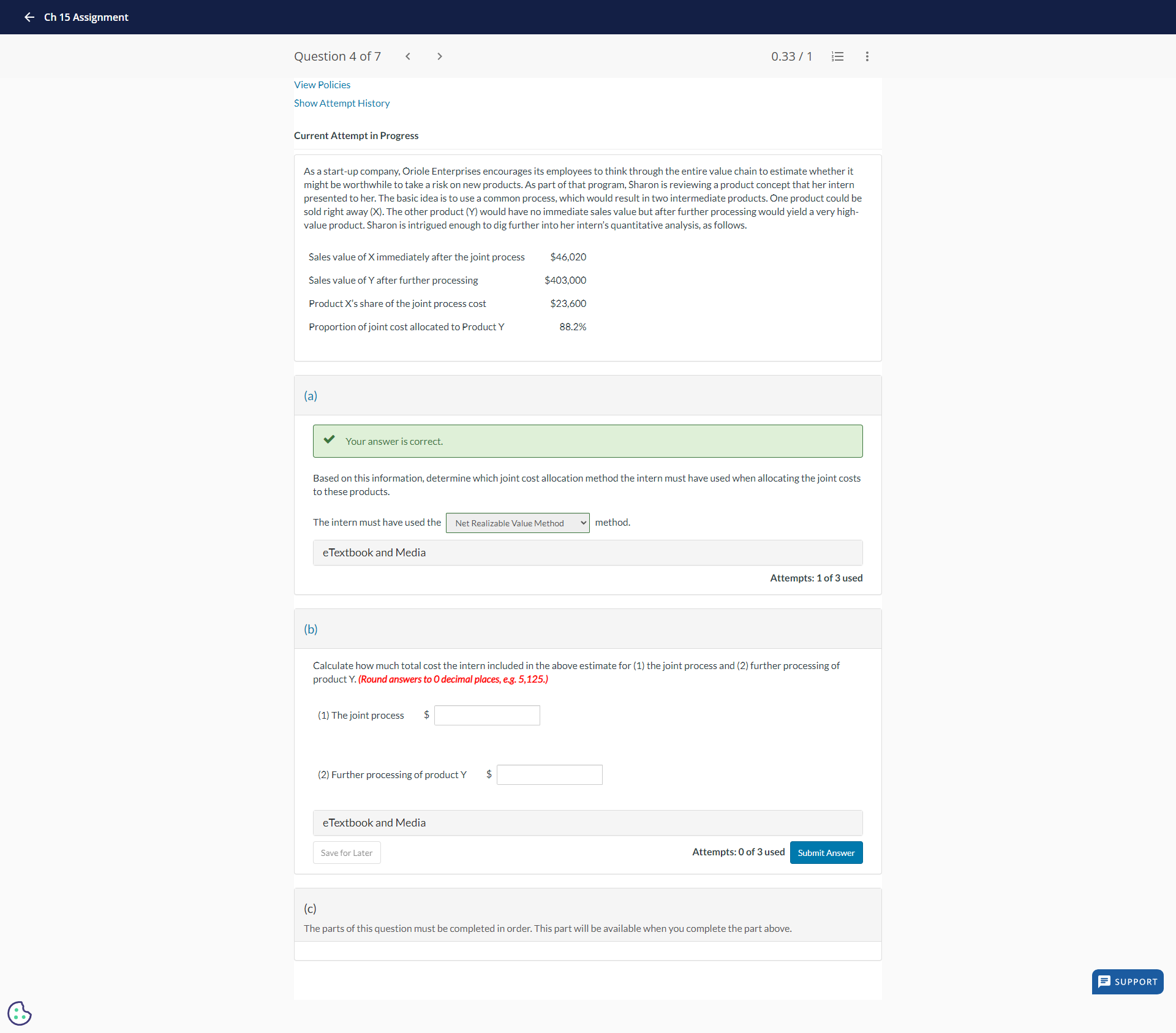 Can I get help for B please? As a start-up company, Oriole