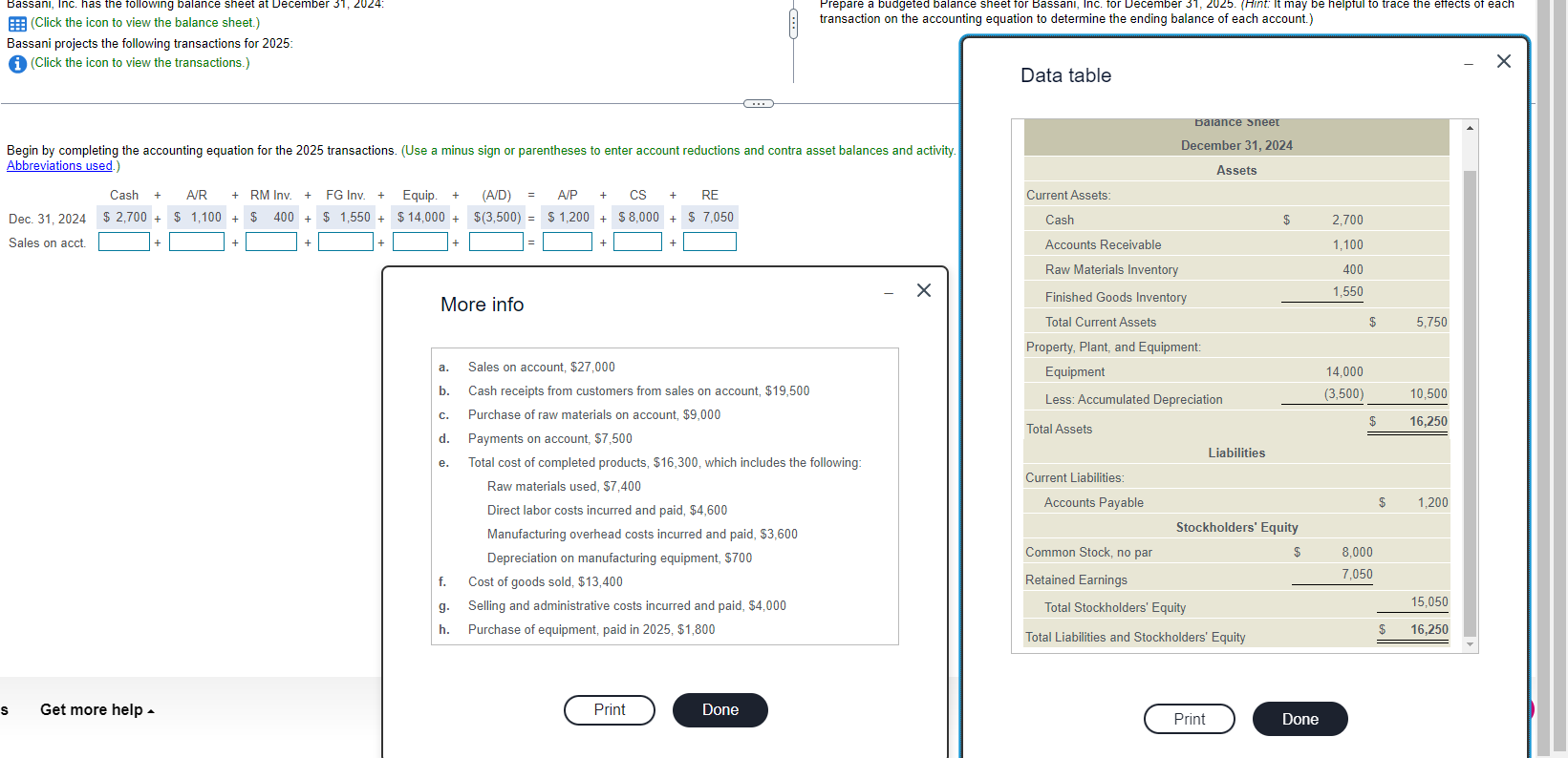  (Click the icon to view the balance sheet.)(Click the icon to