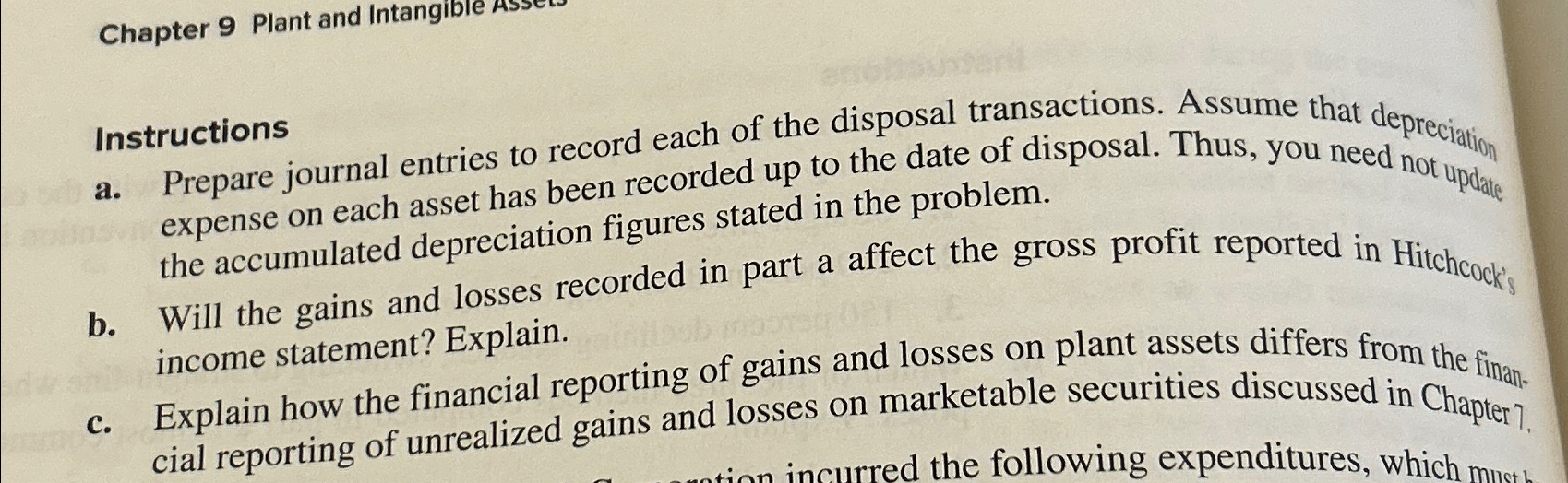  I need help with part b&c During the current year, Hitchcock