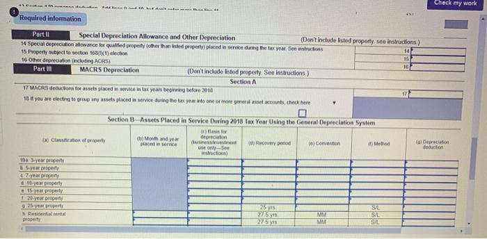 Answers During year 1, they bought the following assets and incurred the