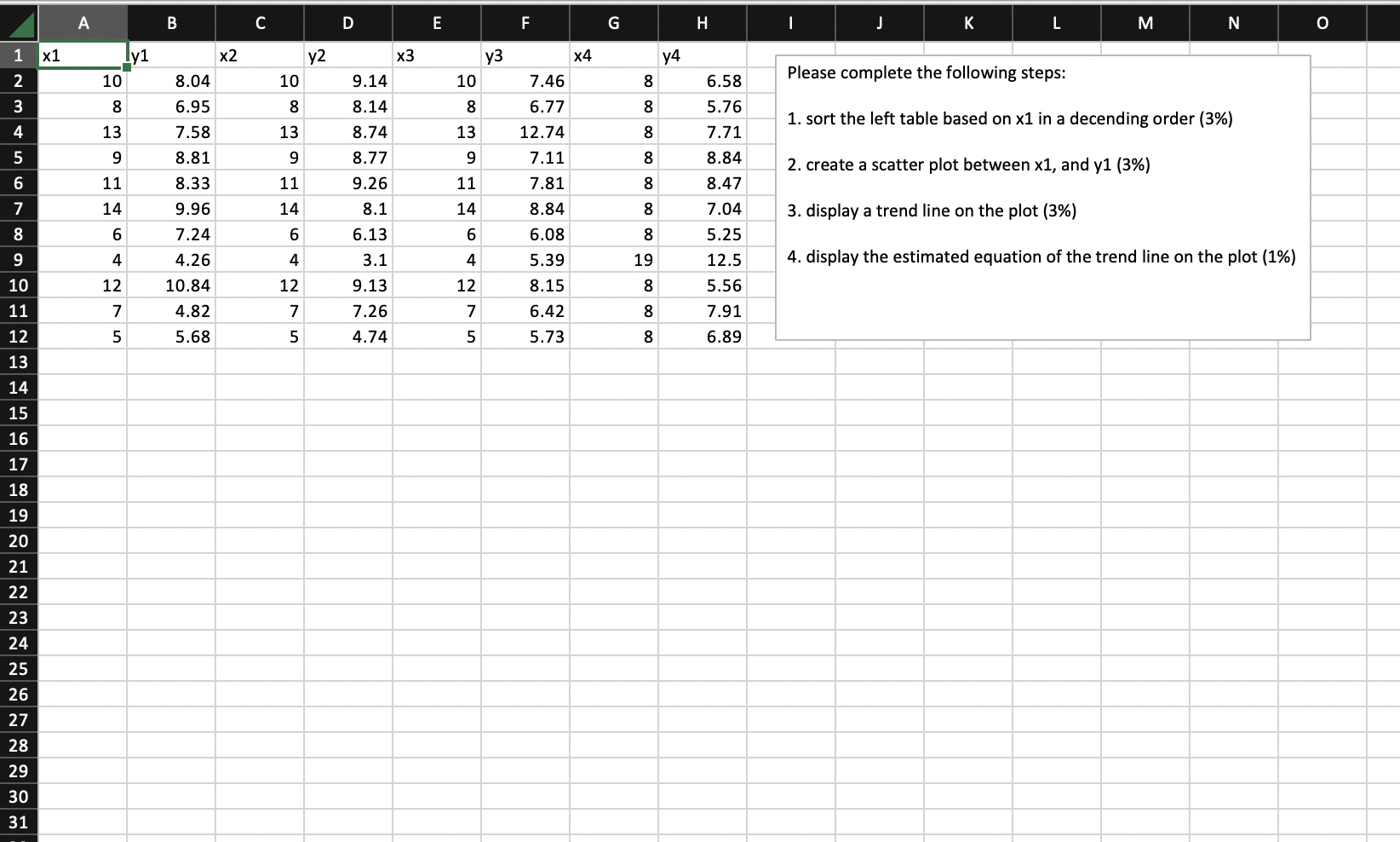 10 13 11 14 12 8.04 6.95 7.58 8.81 8.33 9.96 7.24