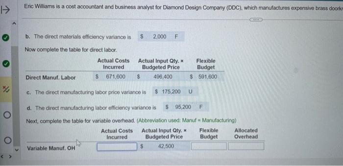 (F) or untavorable (t)y. Before computing the variances complete the tables below