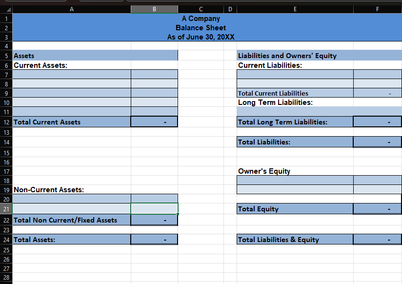 & \\ \hline 5 & Revenues & \\ \hline 6 & &