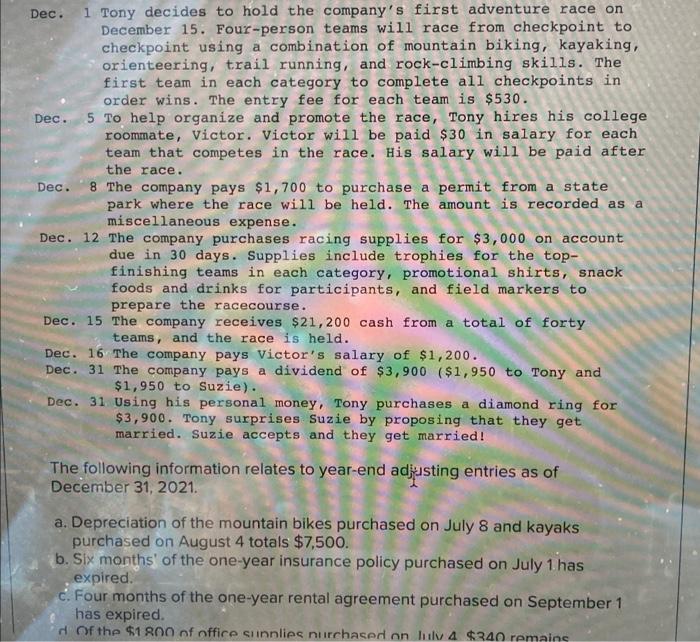 displayed below.) Tony and Suzie graduate from college in May 2021 and