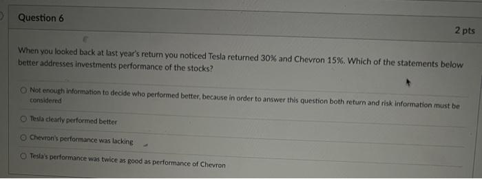  When you looked back at last year's return you noticed Tesla