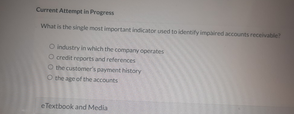  Current Attempt in Progress What is the single most important indicator