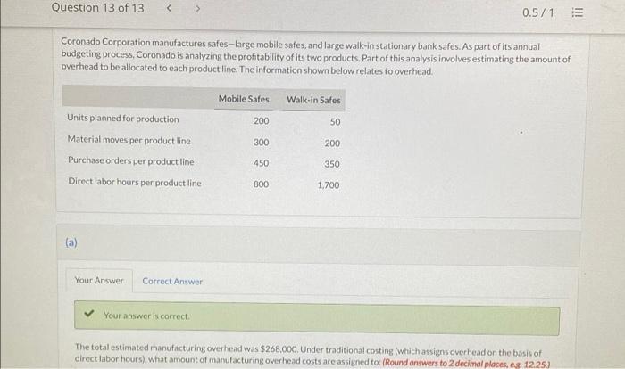 Question 13 of 13 large mobile safes, and large walk-in bank safes.