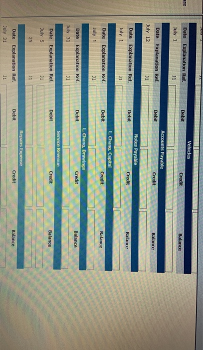 1 Invested $26,000 cash in the business, 1 Purchased a used truck