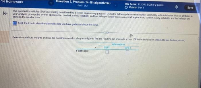  Two topost utility vehicles (SUVs) are behg considered by a recent