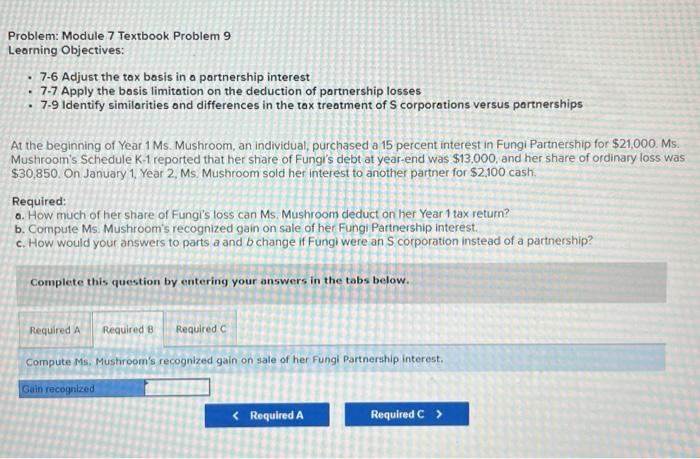 the tox basis in a portnership interest - 7-7 Apply the basis