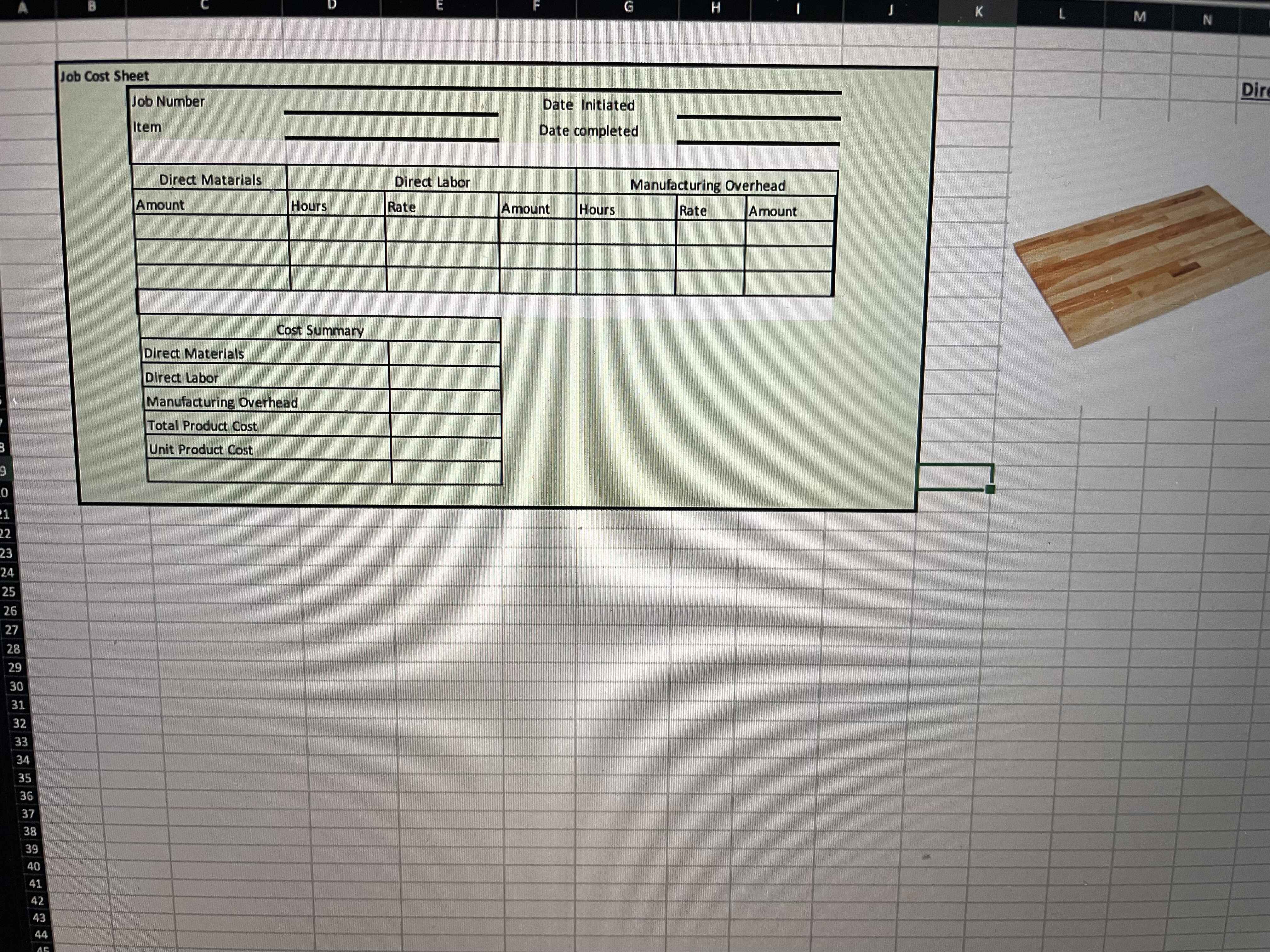 Data 1 You work for Thunderduck Custom Tables Inc. This is the
