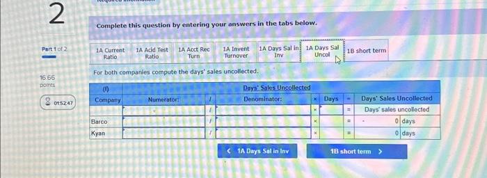 Do not round intermediate colculations. Complete this question by entering your answers