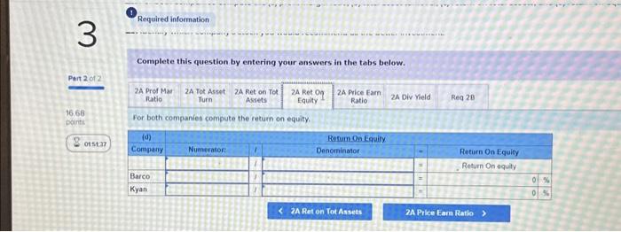 both companies compute the inventory turnover. Required information (The followng information spplies