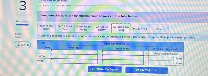 to the questions displayed below) Summary information from the financial statements of