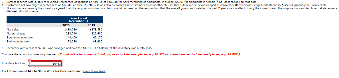 2021, fire damaged the office and warehouse of Waterway Corporation. The only