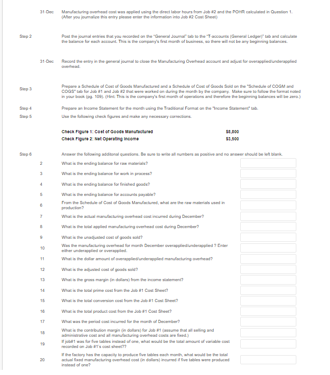 Question 1 Data 1 You work for Thunderduck Custom Tables Inc.