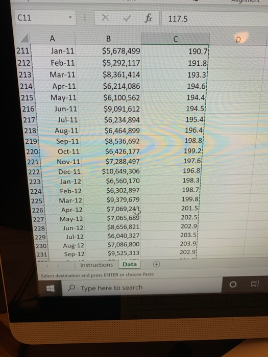 decrease that you feel is defensible assumption. Increase actual revenue (column B)