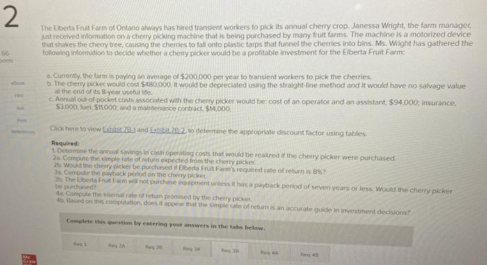 Please help solve question 2 (Ch. 7 HW). Thank you. 2. The