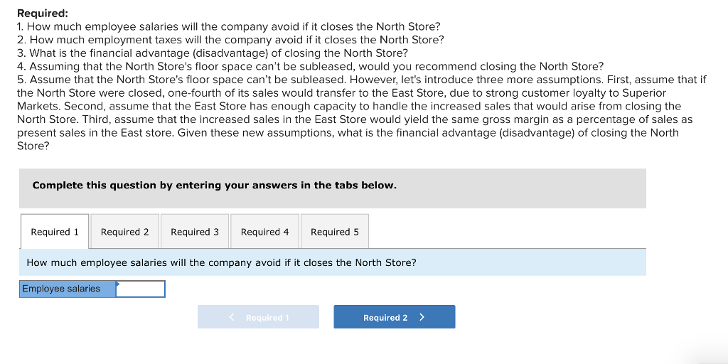 quarter is given below: Superior Markets, Inc Income Statement For the Quarter