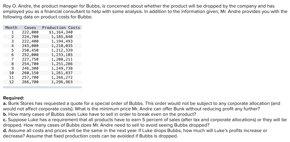 Bubbs. This order would not be subject to any corporate allocation (and