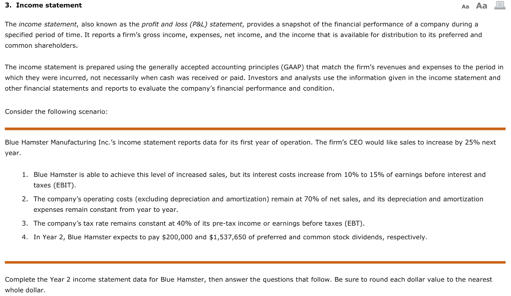 I need the chart filled out as well please! 3. Income