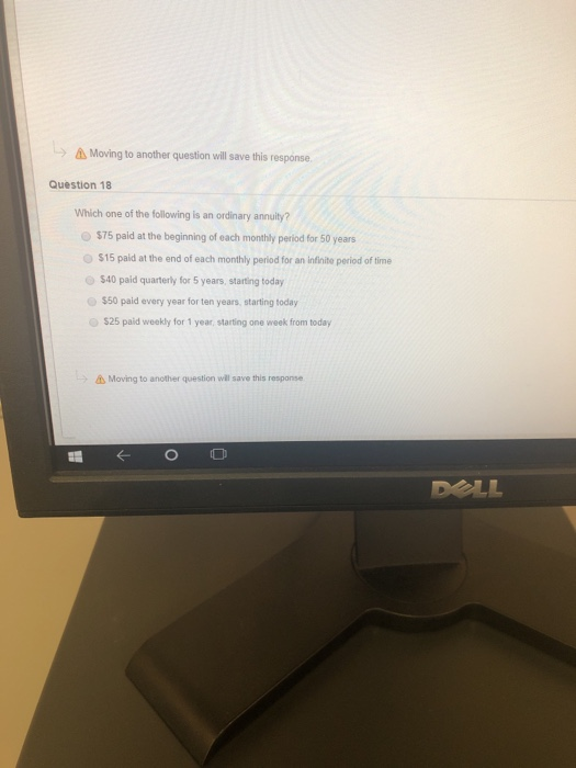  Moving to another question will save this response. Question 18 Which