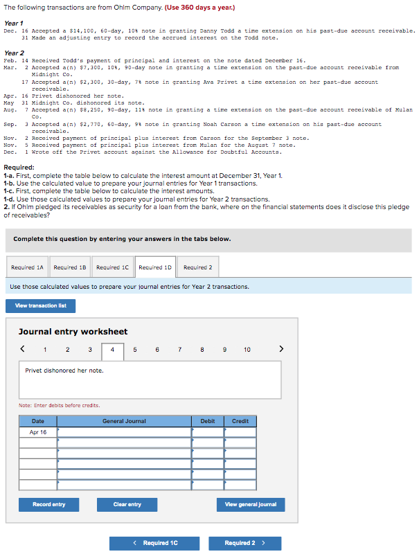 Time: 15/360 30/360 46/360 60/360 90/360 120/360 180/360 Required 1B Gerneral Journal: