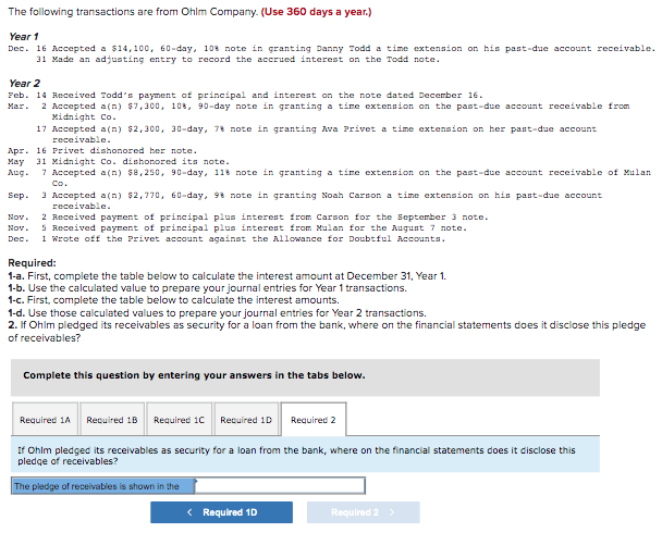 90/360 120/360 180/360 Required 1D General Journal: Accounts payableA. Privet Accounts payableD.