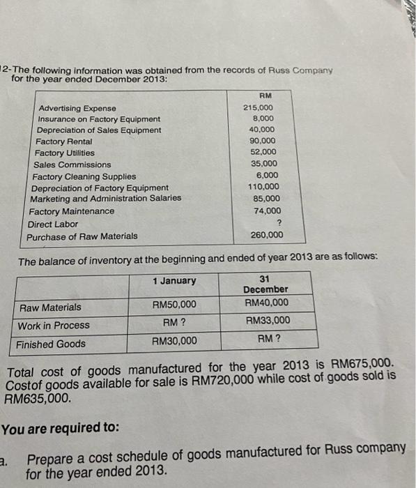 Please Explain everything STEP -by- STEP 2-The following information was obtained from