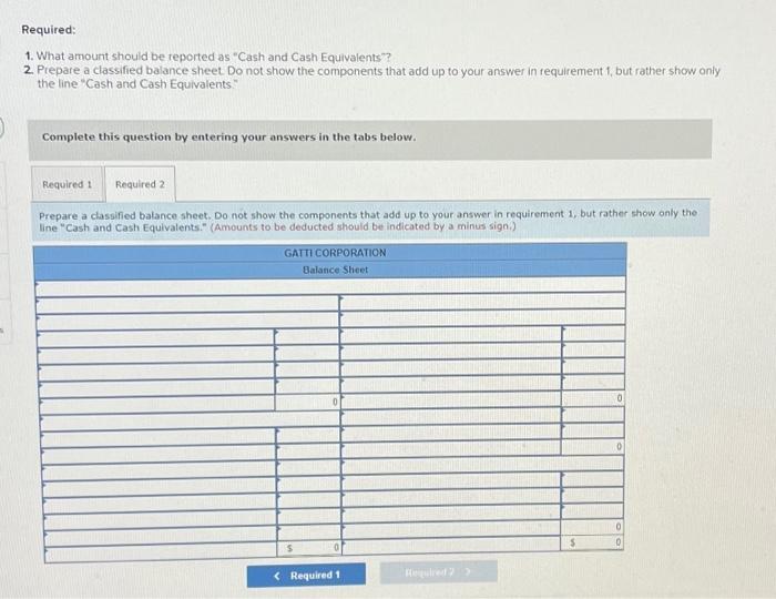Balance Sheet [LO 5-5] Gatti Corporation reported the following balances at June