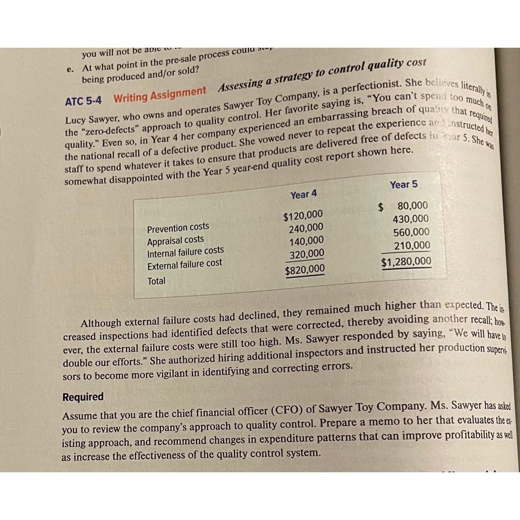 you will not be adic - e. At what point in