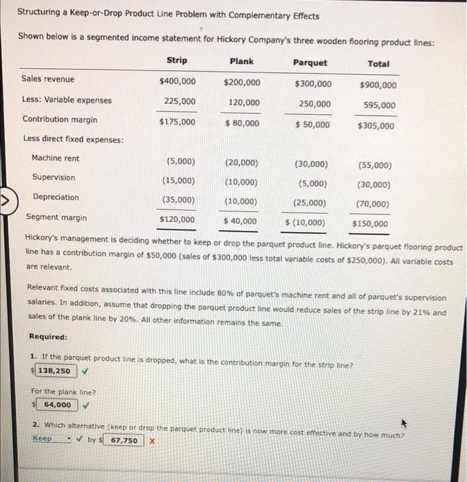 Precious answer was 48,750 wrong too. Structuring a Keep-or-Drop Product Line