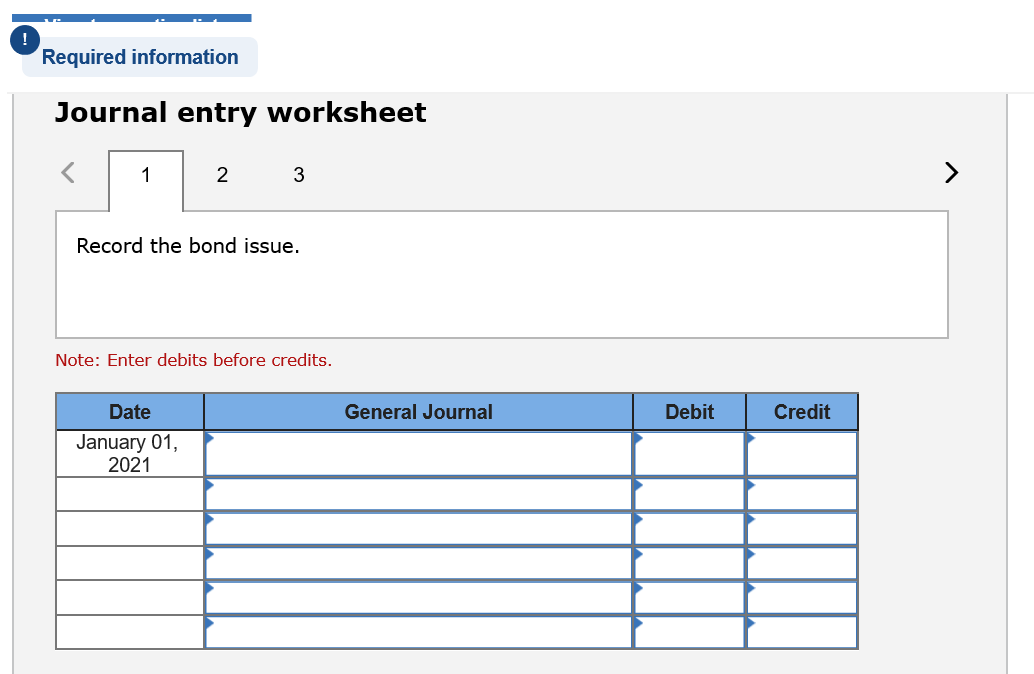 bond issue and related interest (LO9-5) (The following information applies to the