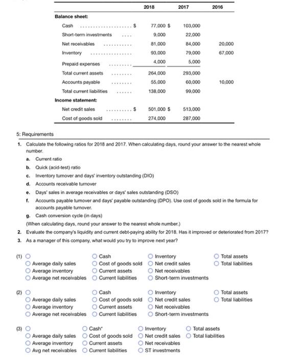 icon to view the financial statements.) Read the requirements > Acid-test ratio