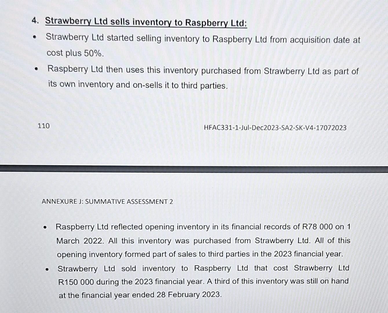 of Strawberry Ltd and its two subsidiaries for the financial year ended