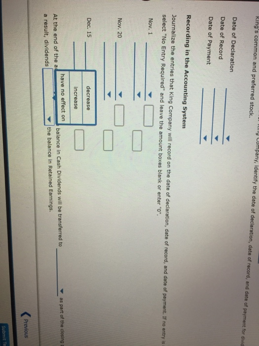 payment on November i for shareholders of record on November 20 and