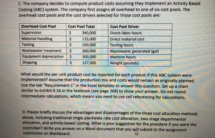 from the textbook which i posted a picture of. Cost Allocation and