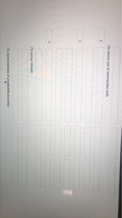 Bouchard on a one-year, 9% note. Dec. 1 Sold goods to Wright,