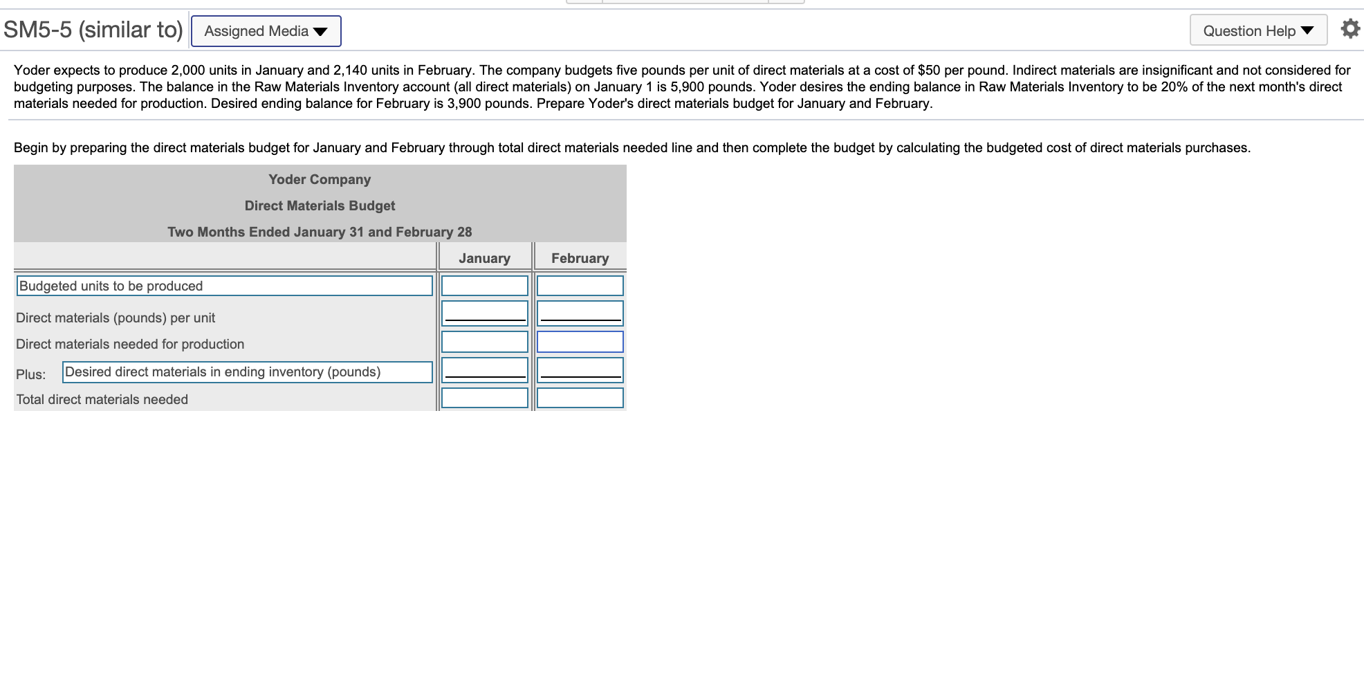 SM5-5 (similar to) Assigned Media Question Help Yoder expects to produce