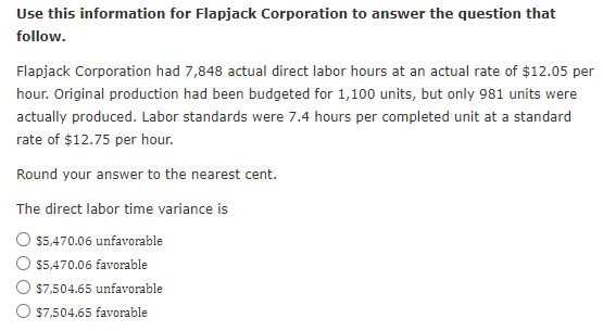  Use this information for Flapjack Corporation to answer the question that