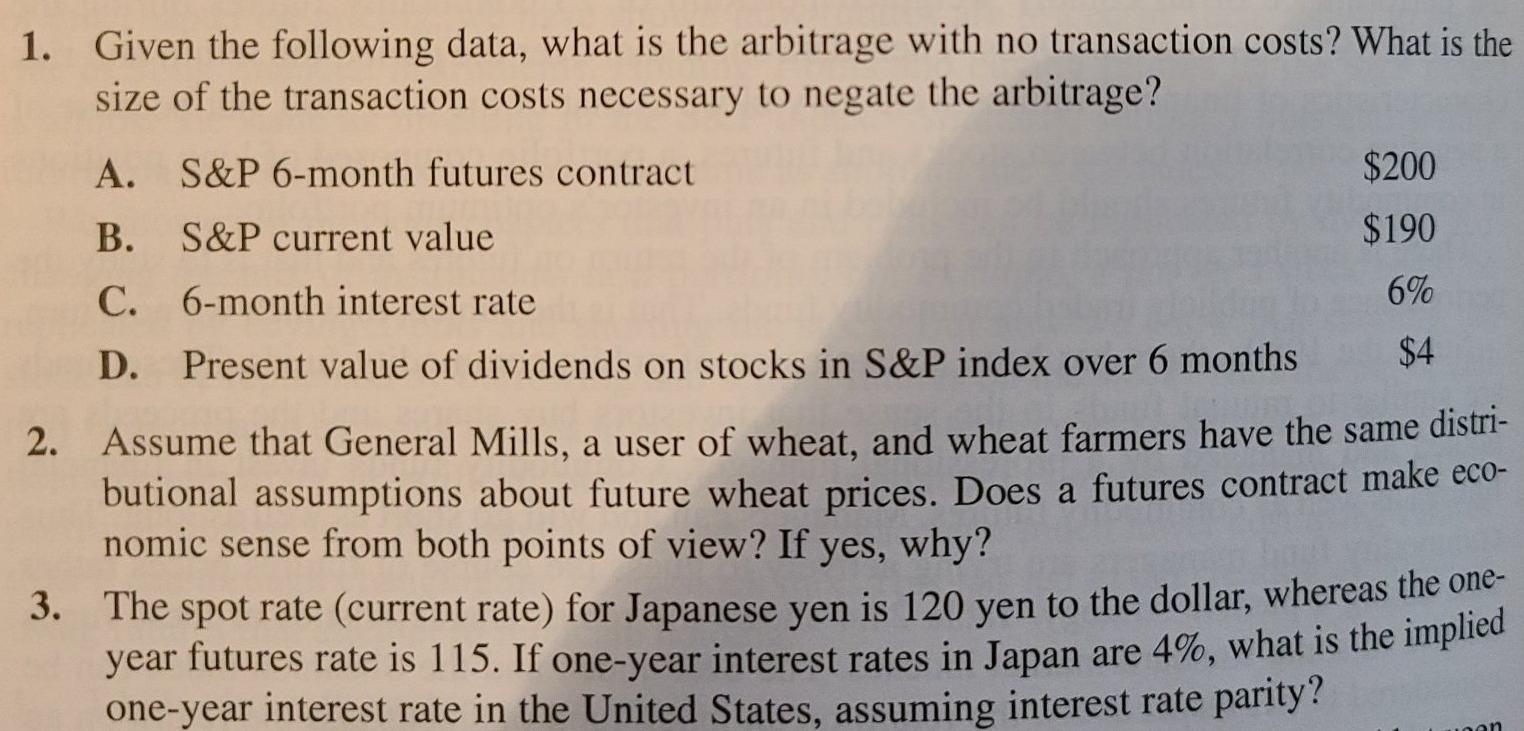  problem 1 how could you perform Arbitrage? problem 1 what is