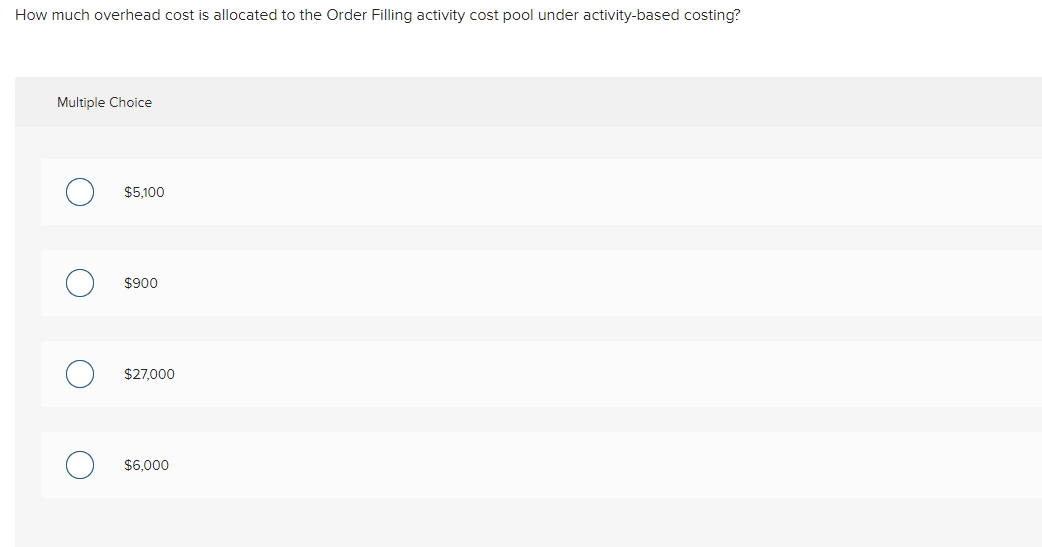 pools--Machining, Order Filling, and Other. In the first stage allocations, costs in