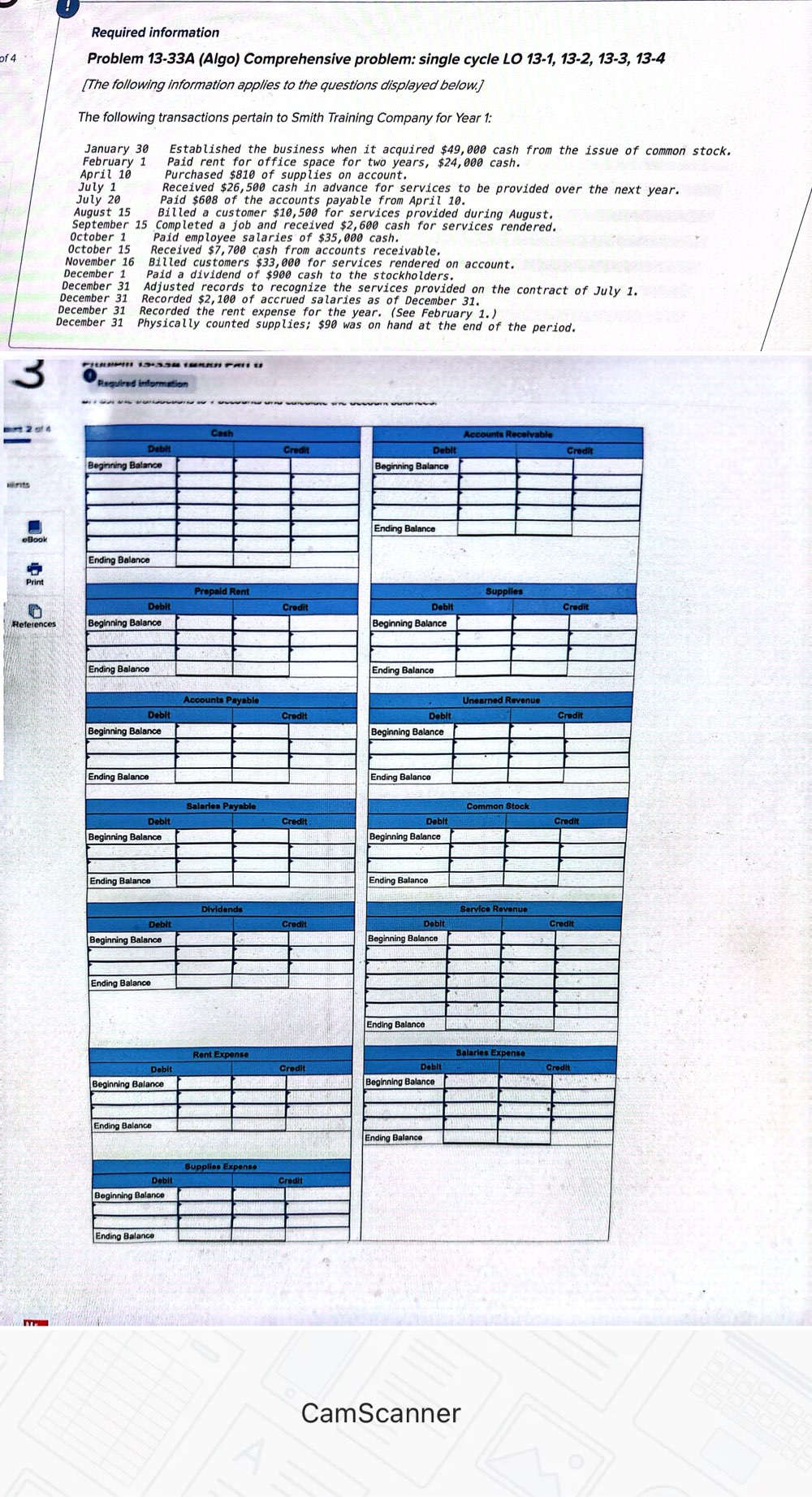  Required information Problem 13-33A (Algo) Comprehensive problem: single cycle LO 13-1,13-2,13-3,13-4