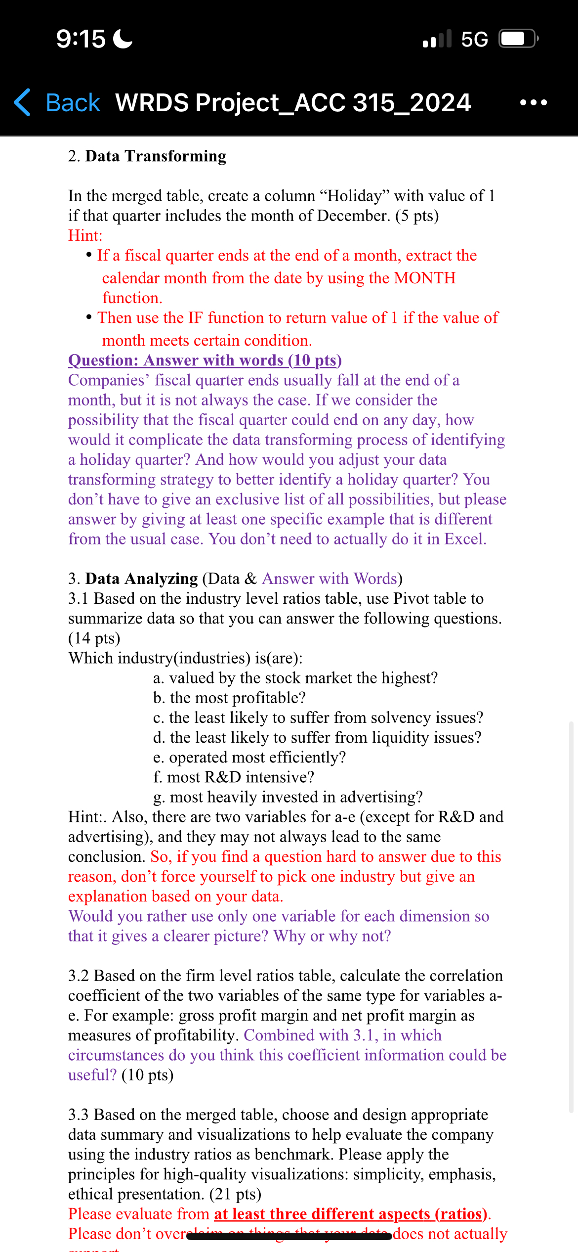  9:15 C Back WRDS Project_ACC 315_2024 2. Data Transforming In the